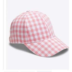 NWOT DRAPER JAMES LIGHT PINK GINGHAM BASEBALL CAP
